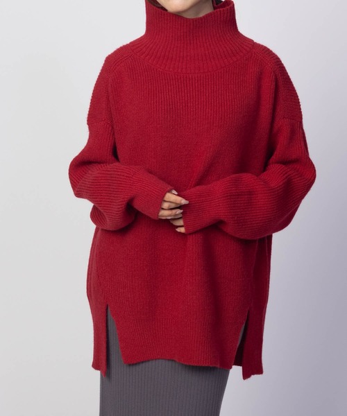 HusHusH（ハッシュアッシュ）の「HusHusH ハイネックニットプルオーバー（ニット/セーター・レディース・ネイビー/レッド/グレー・M/L）」の20枚目の写真