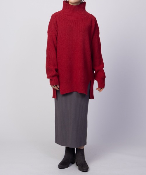 HusHusH（ハッシュアッシュ）の「HusHusH ハイネックニットプルオーバー（ニット/セーター・レディース・ネイビー/レッド/グレー・M/L）」の21枚目の写真