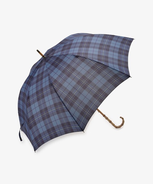 Afternoon Tea（アフタヌーンティー）の「タータンチェック柄長傘 雨傘（長傘・レディース・ブルー/レッド・ONE SIZE）」の2枚目の写真