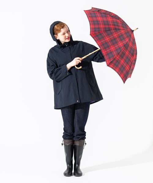 Afternoon Tea（アフタヌーンティー）の「タータンチェック柄長傘 雨傘（長傘・レディース・ブルー/レッド・ONE SIZE）」の3枚目の写真