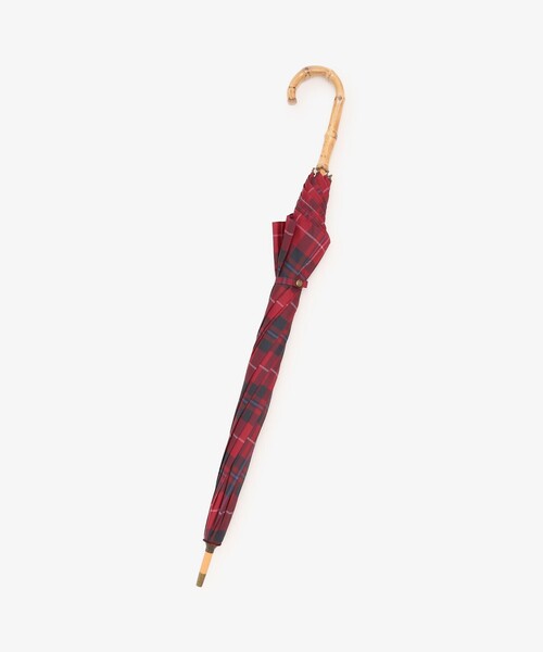 Afternoon Tea（アフタヌーンティー）の「タータンチェック柄長傘 雨傘（長傘・レディース・ブルー/レッド・ONE SIZE）」の4枚目の写真