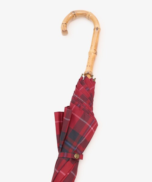 Afternoon Tea（アフタヌーンティー）の「タータンチェック柄長傘 雨傘（長傘・レディース・ブルー/レッド・ONE SIZE）」の5枚目の写真