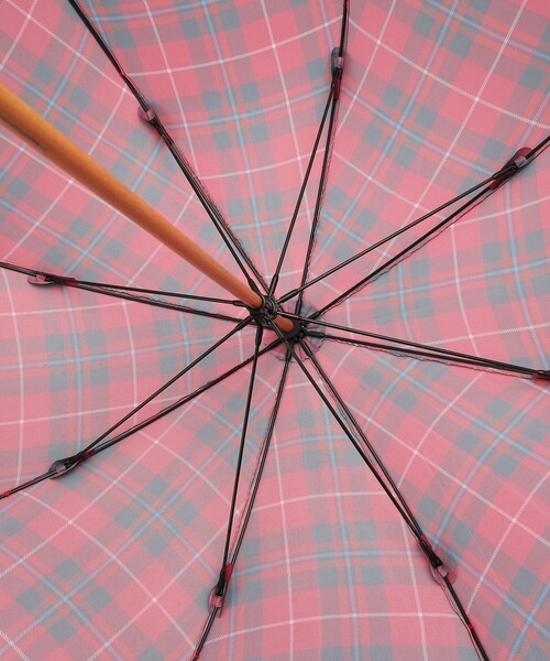 Afternoon Tea（アフタヌーンティー）の「タータンチェック柄長傘 雨傘（長傘・レディース・ブルー/レッド・ONE SIZE）」の7枚目の写真