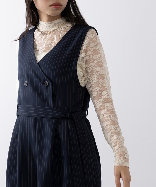 セール】【MAISON BREEZE】ピンストライプ オールインワン ビジネス