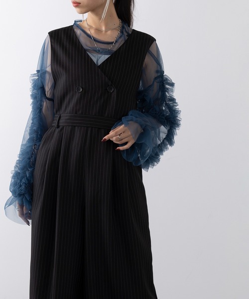 セール】【MAISON BREEZE】ピンストライプ オールインワン ビジネス