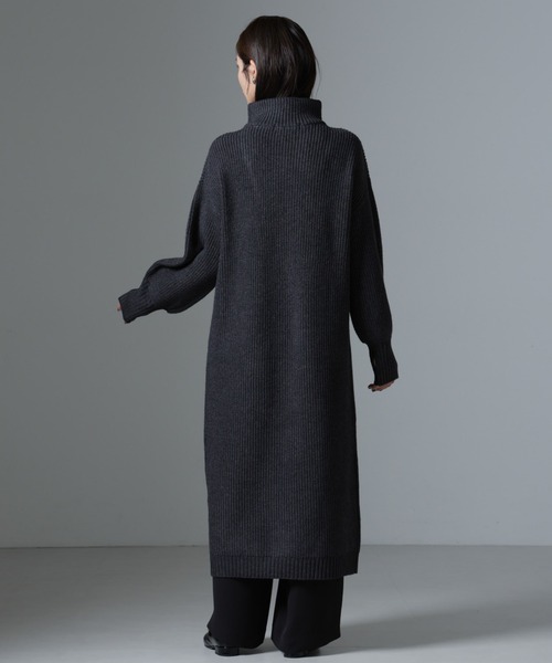 【セール】ハーフジップニットワンピース（ワンピース）｜nano･universe（ナノユニバース）