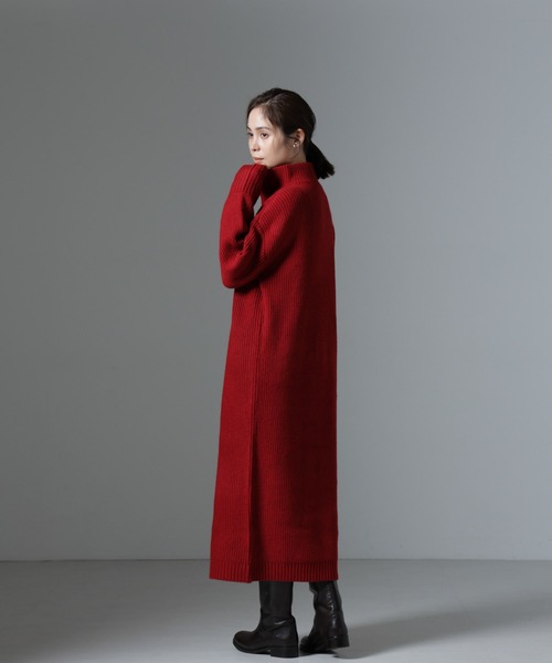 【セール】ハーフジップニットワンピース（ワンピース）｜nano･universe（ナノユニバース）