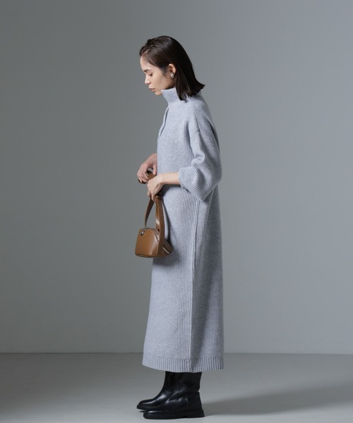 【セール】ハーフジップニットワンピース（ワンピース）｜nano･universe（ナノユニバース）