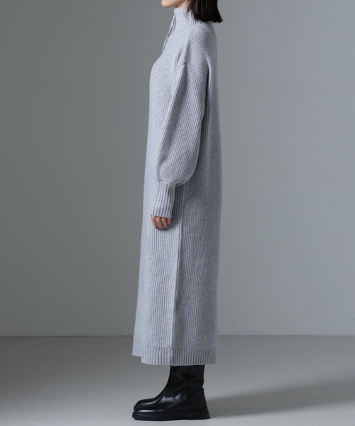 【セール】ハーフジップニットワンピース（ワンピース）｜nano･universe（ナノユニバース）