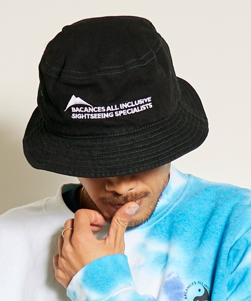 【セール】BACANCES/バカンス BC DENIM HAT デニムハット バケットハット 刺繍 サイズ調整可能（ハット）｜BACANCES ALL INCLUSIVE（バカンサスオールインクルーシブ）