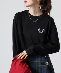 ワイドシルエット刺繍ロングスリーブTシャツ