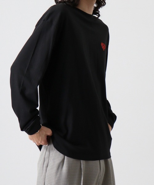 FUNALIVE（ファンアライブ）の「ワイドシルエット刺繍ロングスリーブTシャツ（Tシャツ/カットソー・メンズ・ホワイト/ホワイト系その他3/ライトブラック/モカ/スミクロ/ブラック/ブラック系その他2/ブラウン系/サックスブルー/ダークグリーン/ホワイト系その他2/ブラック系その他3・M/L/LL）」の13枚目の写真