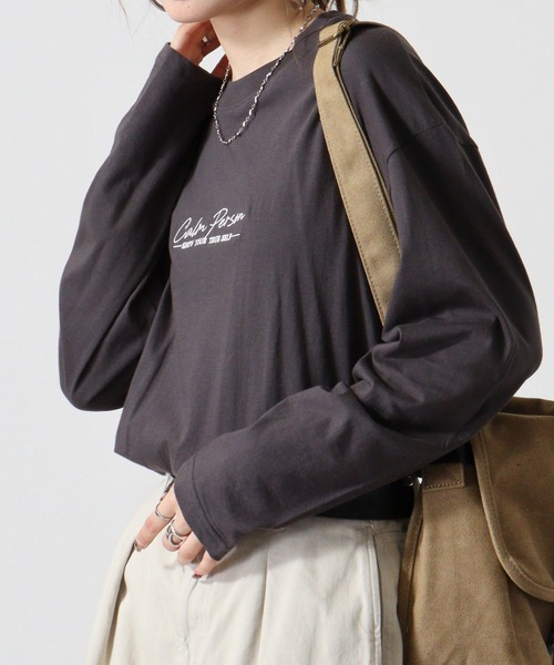 FUNALIVE（ファンアライブ）の「ワイドシルエット刺繍ロングスリーブTシャツ（Tシャツ/カットソー・メンズ・ホワイト/ホワイト系その他3/ライトブラック/モカ/スミクロ/ブラック/ブラック系その他2/ブラウン系/サックスブルー/ダークグリーン/ホワイト系その他2/ブラック系その他3・M/L/LL）」の17枚目の写真