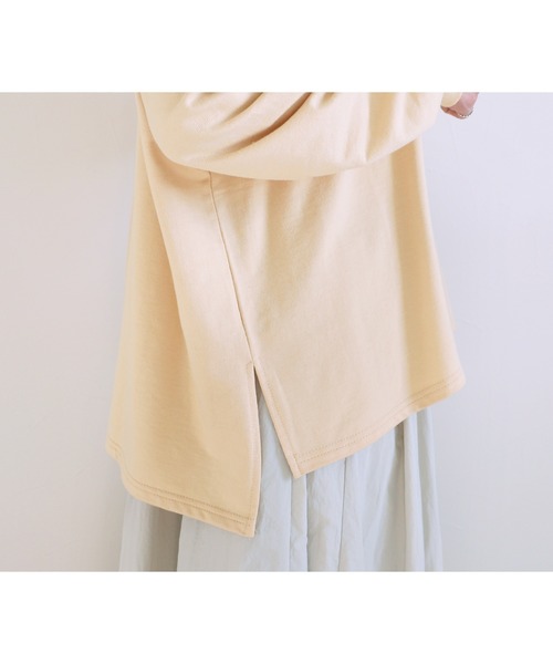 reca(レカ)の「大人のルーズロゴTシャツ(Tシャツ/カットソー・レディース・オートミール/チャコールグレー×ブラック/クリーム/チャコールグレー・FREE)」の11枚目の写真