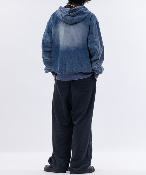 JOHN'S CLOSET(ジョンズクローゼット)の「【13】ウォッシュ加工ダック地 フルジップアップ パーカー(パーカー・メンズ・キャメル/ネイビー/ブラック/オリーブ/チャコールグレー/ブルー・MEDIUM/LARGE)」の21枚目の写真