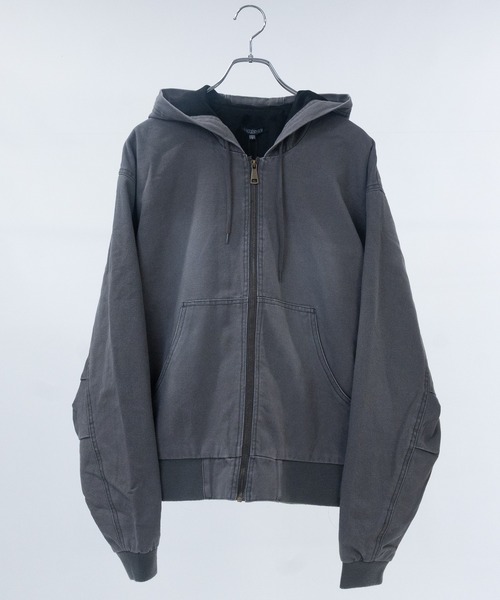 セール】【13】ウォッシュ加工ダック地 フルジップアップ パーカー