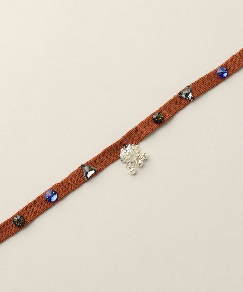 JOURNAL STANDARD(ジャーナルスタンダード)の「【YANYAN/ヤンヤン】COTTON CHOKER W/STONE AND(チョーカー・レディース・レンガ・FREE)」の3枚目の写真