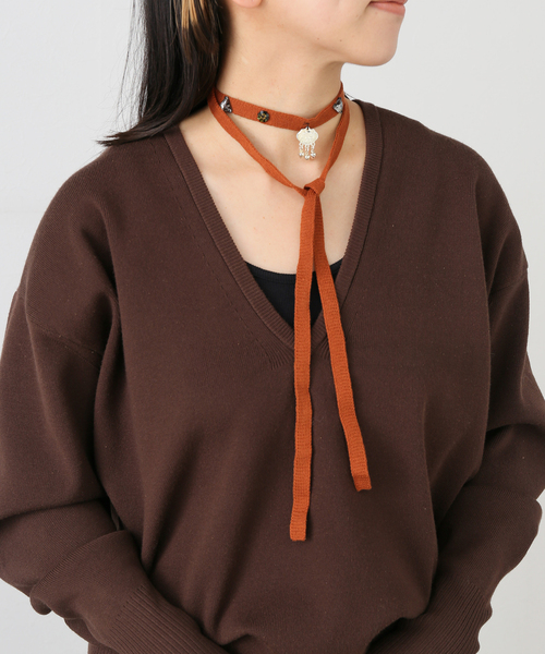 JOURNAL STANDARD(ジャーナルスタンダード)の「【YANYAN/ヤンヤン】COTTON CHOKER W/STONE AND(チョーカー・レディース・レンガ・FREE)」の7枚目の写真