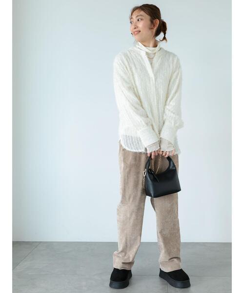 Lugnoncure（ルノンキュール）の「前後2WAYフリンジシャツ（シャツ/ブラウス・レディース・ブラック/オフホワイト・F）」の17枚目の写真