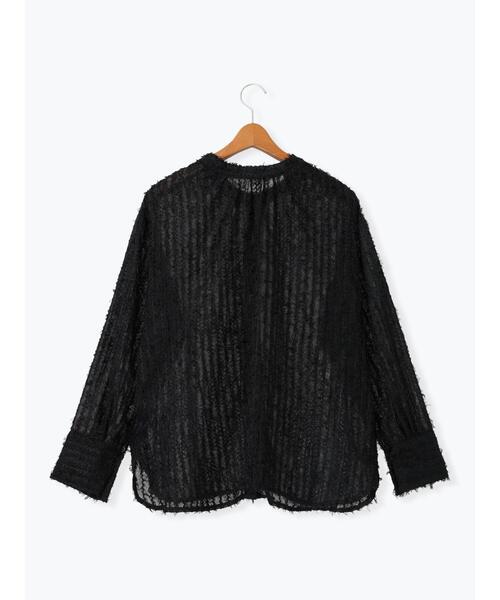 Lugnoncure（ルノンキュール）の「前後2WAYフリンジシャツ（シャツ/ブラウス・レディース・ブラック/オフホワイト・F）」の9枚目の写真