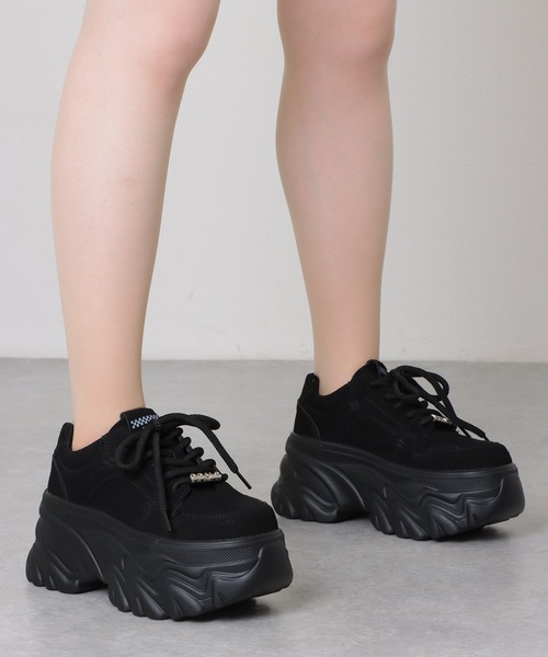 FoundryMews PosieLaceUpShoes 厚底 スニーカー ヨースケ YOSUKE 厚底スニーカー （ブラックコンビ