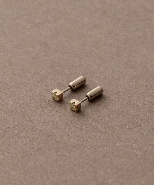 ete bijoux（エテビジュー）の「[トーン] K18RBG SV925 ダイヤモンド ピアス ファビュラス（ピアス（両耳用）・レディース・ブラウン・FREE）」の2枚目の写真