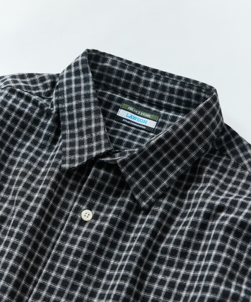 FREAK'S STORE（フリークスストア）の「ローソン×FREAK'S STORE RELAX FIT インスタント チェックネルシャツ/ローソンフリーク（シャツ/ブラウス・メンズ・ネイビー/サックスブルー/ブラック・0/1）」の12枚目の写真