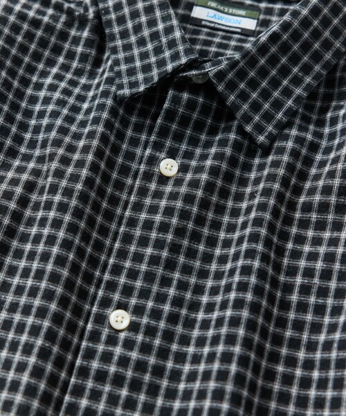 FREAK'S STORE（フリークスストア）の「ローソン×FREAK'S STORE RELAX FIT インスタント チェックネルシャツ/ローソンフリーク（シャツ/ブラウス・メンズ・ネイビー/サックスブルー/ブラック・0/1）」の14枚目の写真