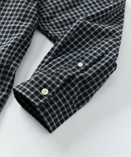 FREAK'S STORE（フリークスストア）の「ローソン×FREAK'S STORE RELAX FIT インスタント チェックネルシャツ/ローソンフリーク（シャツ/ブラウス・メンズ・ネイビー/サックスブルー/ブラック・0/1）」の19枚目の写真