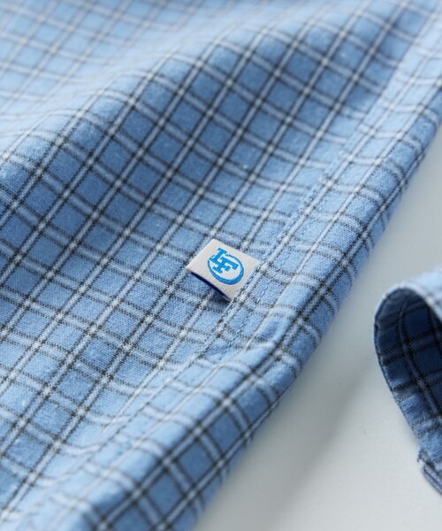 FREAK'S STORE（フリークスストア）の「ローソン×FREAK'S STORE RELAX FIT インスタント チェックネルシャツ/ローソンフリーク（シャツ/ブラウス・メンズ・ネイビー/サックスブルー/ブラック・0/1）」の22枚目の写真