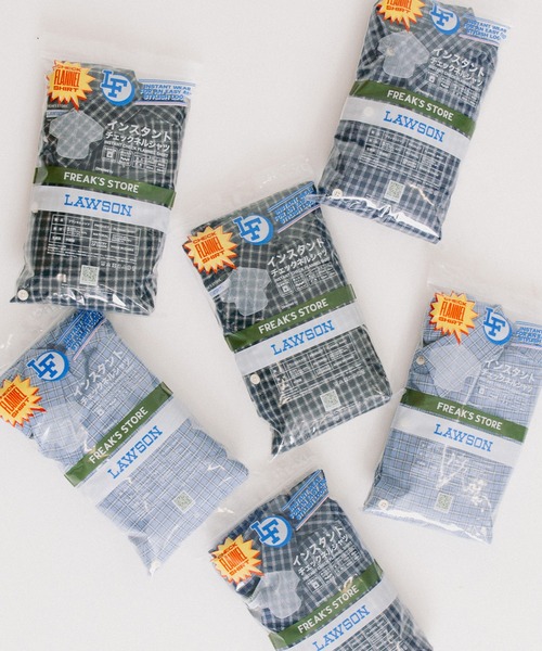 FREAK'S STORE（フリークスストア）の「ローソン×FREAK'S STORE RELAX FIT インスタント チェックネルシャツ/ローソンフリーク（シャツ/ブラウス・メンズ・ネイビー/サックスブルー/ブラック・0/1）」の5枚目の写真