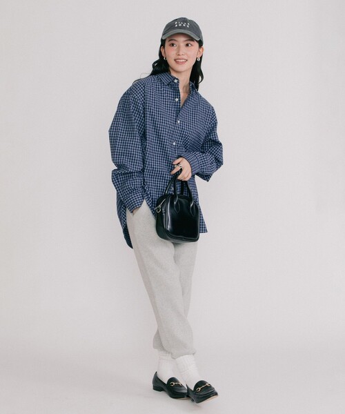 FREAK'S STORE（フリークスストア）の「ローソン×FREAK'S STORE RELAX FIT インスタント チェックネルシャツ/ローソンフリーク（シャツ/ブラウス・メンズ・ネイビー/サックスブルー/ブラック・0/1）」の4枚目の写真