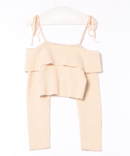 nemne store（ネンネストア）の「《Delfy》ダブルジップラメオフショルニット（ニット/セーター・レディース・アイボリー/グレー・フリー）」の13枚目の写真