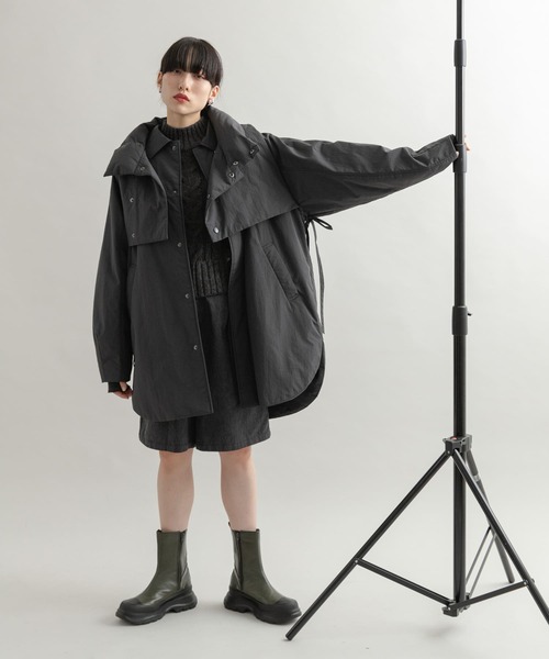 KBF 3WAYパテッドミドルジャケット　beige KBF（ケイビーエフ）の「3WAYパテッドミドルジャケット（ダウン