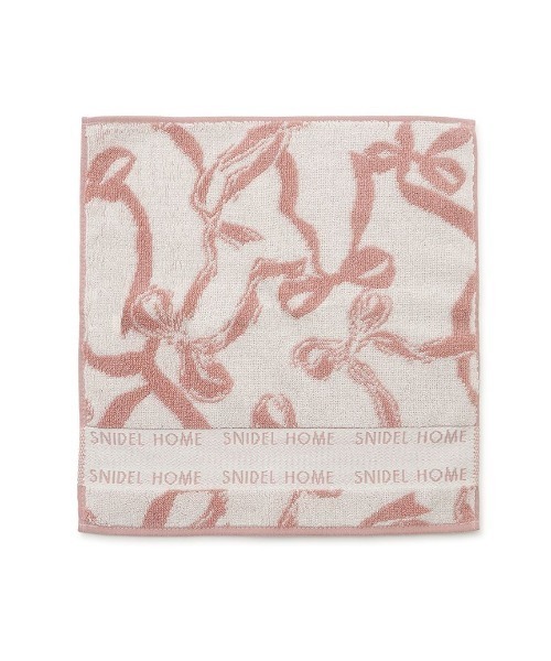 SNIDEL HOME(スナイデルホーム)の「リボンジャカードハンドタオル(タオル・レディース・ピンク/モカ・FREE)」の2枚目の写真