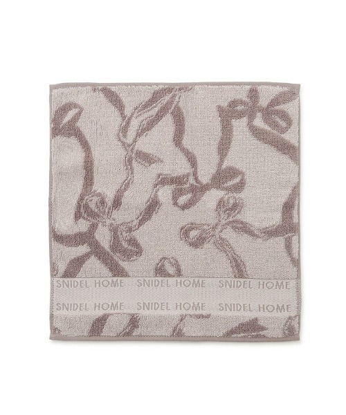 SNIDEL HOME(スナイデルホーム)の「リボンジャカードハンドタオル(タオル・レディース・ピンク/モカ・FREE)」の1枚目の写真