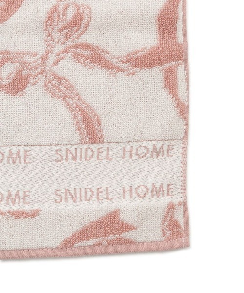 SNIDEL HOME(スナイデルホーム)の「リボンジャカードハンドタオル(タオル・レディース・ピンク/モカ・FREE)」の4枚目の写真