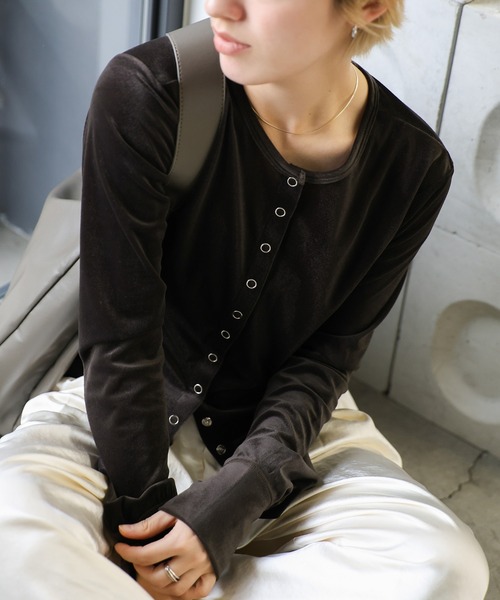 ベロアカーディガン（カーディガン/ボレロ）｜select MOCA（セレクト