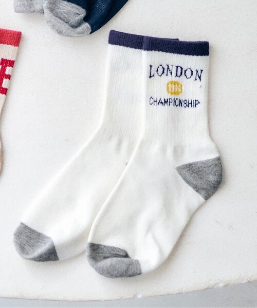 apres les cours（アプレレクール）の「4柄アソートソックス（ソックス/靴下・キッズ・チェック/ブラック/アイボリー/オフホワイト・12/15 /18/21）」の2枚目の写真