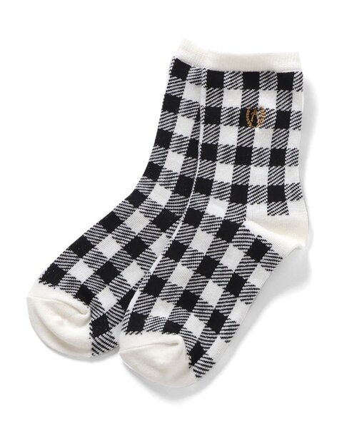 apres les cours（アプレレクール）の「4柄アソートソックス（ソックス/靴下・キッズ・チェック/ブラック/アイボリー/オフホワイト・12/15 /18/21）」の12枚目の写真
