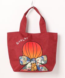 643444：リボンの女性の後ろ姿 ポリキャントートバッグ