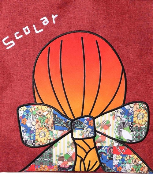 ScoLar(スカラー)の「643444:リボンの女性の後ろ姿 ポリキャントートバッグ(トートバッグ・レディース・グレー/グリーン/レッド・FREE)」の11枚目の写真