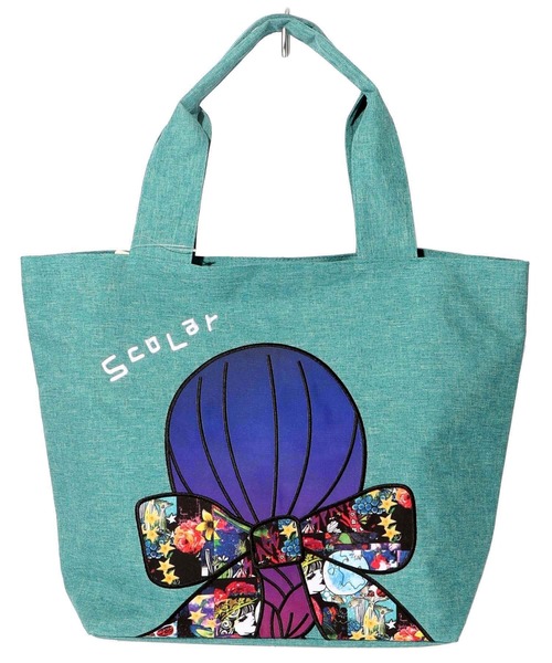 ScoLar(スカラー)の「643444:リボンの女性の後ろ姿 ポリキャントートバッグ(トートバッグ・レディース・グレー/グリーン/レッド・FREE)」の12枚目の写真