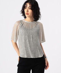 K.T KIYOKO TAKASE | 【アンサンブル対応】メタリックジャージー フレアスリーブプルオーバー(Tシャツ/カットソー)