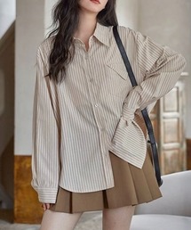 LADY LIKE（レディライク）の「デザインポケットストライプシャツ（シャツ/ブラウス）」