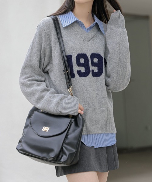 LADY LIKE(レディライク)の「デザインポケットストライプシャツ(シャツ/ブラウス・レディース・ベージュ/サックスブルー/ブルー・M)」の18枚目の写真