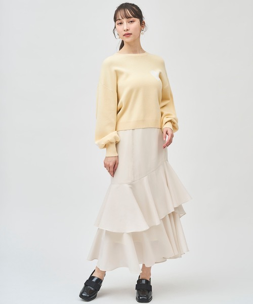 31 Sons de mode（トランテアン　ソン　ドゥ　モード）の「アシメティアードフリルスカート（スカート・レディース・オフホワイト/ブラック・38/36）」の20枚目の写真