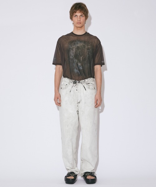 パンツ left hand twill carved denim pants left hand twill carved denim pants – beautiful people online