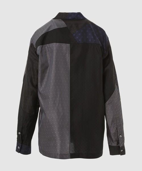 ANREALAGE（アンリアレイジ）の「PANEL PATCHWORK CUPRO SHIRT（シャツ/ブラウス・レディース・ネイビー・46/48）」の2枚目の写真