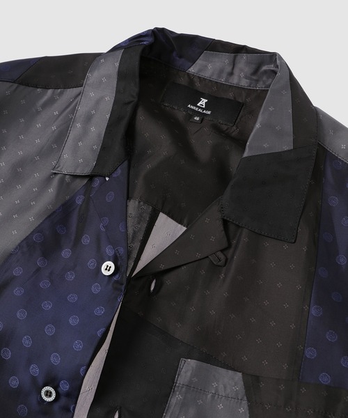 ANREALAGE（アンリアレイジ）の「PANEL PATCHWORK CUPRO SHIRT（シャツ/ブラウス・レディース・ネイビー・46/48）」の3枚目の写真